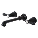 Heirloom Double-Handle 3-Hole Wall Mount Bathroom Faucet