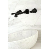 Georgian Double-Handle 3-Hole Wall Mount Bathroom Faucet