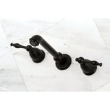 Naples Double-Handle 3-Hole Wall Mount Bathroom Faucet