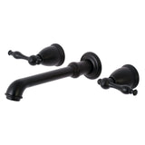 Naples Double-Handle 3-Hole Wall Mount Bathroom Faucet