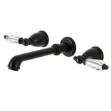 Wilshire Double-Handle 3-Hole Wall Mount Bathroom Faucet