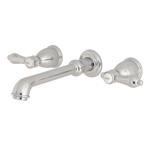 Heirloom Double-Handle 3-Hole Wall Mount Bathroom Faucet