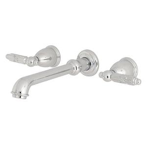 Georgian Double-Handle 3-Hole Wall Mount Bathroom Faucet