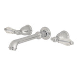 Wilshire Double-Handle 3-Hole Wall Mount Bathroom Faucet