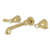 Heirloom Double-Handle 3-Hole Wall Mount Bathroom Faucet