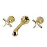 Millennium Double-Handle 3-Hole Wall Mount Bathroom Faucet