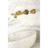 Heirloom Double-Handle 3-Hole Wall Mount Bathroom Faucet