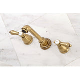 Heirloom Double-Handle 3-Hole Wall Mount Bathroom Faucet