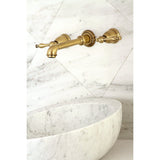 Naples Double-Handle 3-Hole Wall Mount Bathroom Faucet