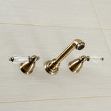 Wilshire Double-Handle 3-Hole Wall Mount Bathroom Faucet