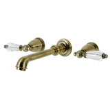 Wilshire Double-Handle 3-Hole Wall Mount Bathroom Faucet