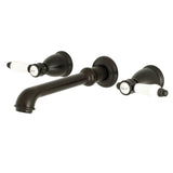 Bel-Air Double-Handle 3-Hole Wall Mount Bathroom Faucet