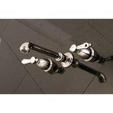 Heirloom Double-Handle 3-Hole Wall Mount Bathroom Faucet