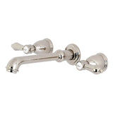 Heirloom Double-Handle 3-Hole Wall Mount Bathroom Faucet