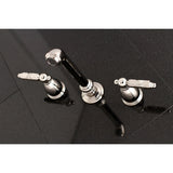 Georgian Double-Handle 3-Hole Wall Mount Bathroom Faucet