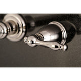 Naples Double-Handle 3-Hole Wall Mount Bathroom Faucet