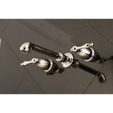 Naples Double-Handle 3-Hole Wall Mount Bathroom Faucet