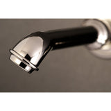 Tudor Double-Handle 3-Hole Wall Mount Bathroom Faucet