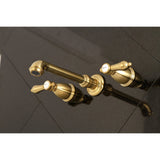 Heirloom Double-Handle 3-Hole Wall Mount Bathroom Faucet