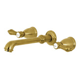 Heirloom Double-Handle 3-Hole Wall Mount Bathroom Faucet