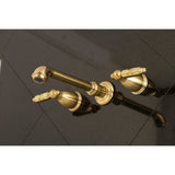 Georgian Double-Handle 3-Hole Wall Mount Bathroom Faucet