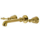 Naples Double-Handle 3-Hole Wall Mount Bathroom Faucet