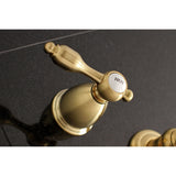 Tudor Double-Handle 3-Hole Wall Mount Bathroom Faucet