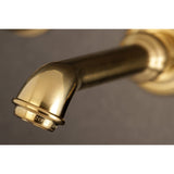 Tudor Double-Handle 3-Hole Wall Mount Bathroom Faucet