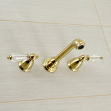 Wilshire Double-Handle 3-Hole Wall Mount Bathroom Faucet