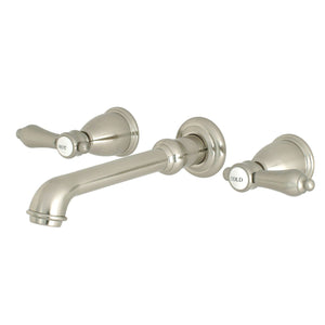 Heirloom Double-Handle 3-Hole Wall Mount Bathroom Faucet