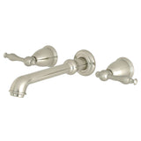 Naples Double-Handle 3-Hole Wall Mount Bathroom Faucet