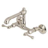 English Country Two-Handle 2-Hole Wall Mount Kitchen Faucet