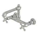 English Country Two-Handle 2-Hole Wall Mount Bathroom Faucet