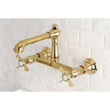 Essex Two-Handle 2-Hole Wall Mount Bathroom Faucet