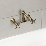 Essex Two-Handle 2-Hole Wall Mount Bathroom Faucet