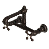 English Country Two-Handle 2-Hole Wall Mount Bathroom Faucet