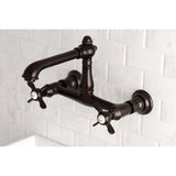 Essex Two-Handle 2-Hole Wall Mount Bathroom Faucet