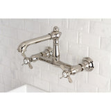 Essex Two-Handle 2-Hole Wall Mount Bathroom Faucet