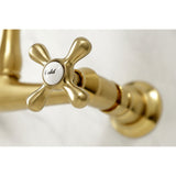 English Country Two-Handle 2-Hole Wall Mount Bathroom Faucet