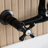 English Country Two-Handle 2-Hole Wall Mount Bathroom Faucet