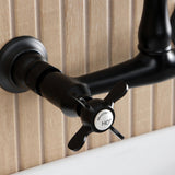 Essex Two-Handle 2-Hole Wall Mount Bathroom Faucet