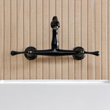 English Country Two-Handle 2-Hole Wall Mount Bathroom Faucet