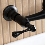 English Country Two-Handle 2-Hole Wall Mount Bathroom Faucet