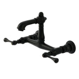 English Country Two-Handle 2-Hole Wall Mount Bathroom Faucet