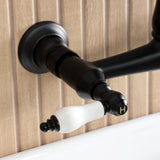 English Country Two-Handle 2-Hole Wall Mount Bathroom Faucet