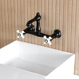 English Country Two-Handle 2-Hole Wall Mount Bathroom Faucet