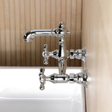 English Country Two-Handle 2-Hole Wall Mount Bathroom Faucet