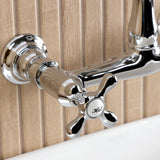 English Country Two-Handle 2-Hole Wall Mount Bathroom Faucet