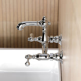 English Country Two-Handle 2-Hole Wall Mount Bathroom Faucet