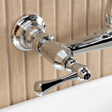 English Country Two-Handle 2-Hole Wall Mount Bathroom Faucet